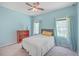 Cozy bedroom with a full-size bed and plenty of natural light at 802 Long Drive Rd, Summerville, SC 29485