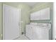 Laundry room features washer, dryer, cabinets, and exterior access at 802 Long Drive Rd, Summerville, SC 29485