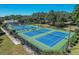 Aerial view of community tennis courts with green surrounding at 802 Long Drive Rd, Summerville, SC 29485