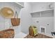 Laundry room with built-in shelving and a bench at 450 Ripple Park Dr, Summerville, SC 29486