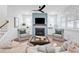 Living room features a fireplace, built-in shelving, and comfortable seating at 450 Ripple Park Dr, Summerville, SC 29486