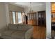 Bright dining room with hardwood floors and built-in hutch at 86 Watershed Ct, Walterboro, SC 29488