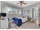 Bedroom with a white desk and blue blanket at 315 Ashley Ave # C, Charleston, SC 29403