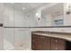 Bathroom with shower, modern vanity, and tile at 1394/96 Pelican Watch Villas, Seabrook Island, SC 29455