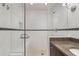 Stylish bathroom with a walk in shower and built in bench at 1394/96 Pelican Watch Villas, Seabrook Island, SC 29455