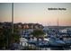 Many boats in Bohicket Marina at sunset, near waterfront homes at 1394/96 Pelican Watch Villas, Seabrook Island, SC 29455