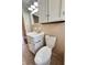 Modern toilet and vanity in updated bathroom at 201 Josie Dr, Walterboro, SC 29488