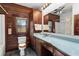 Bathroom with a shower/tub combo, toilet and vanity at 2773 Mt Carmel Rd, Walterboro, SC 29488