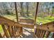 Wooden stairs leading to a covered outdoor patio area at 2773 Mt Carmel Rd, Walterboro, SC 29488