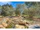 Serene water feature with natural stones and lush landscaping at 2773 Mt Carmel Rd, Walterboro, SC 29488