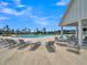 Resort-style pool with lounge chairs and tables at 120 Haverhill St, Summerville, SC 29486