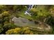 Aerial view of pond on property with lush greenery at 6949 Maybank Hwy, Wadmalaw Island, SC 29487