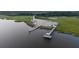 Aerial view of a community boat dock and pier at 6949 Maybank Hwy, Wadmalaw Island, SC 29487