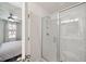 Bathroom with a glass shower door and view into bedroom at 229 Abercom Place Dr, Moncks Corner, SC 29461