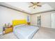 Main bedroom with ensuite bathroom access and ceiling fan at 181 Pekoe Ct, Summerville, SC 29483