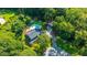 House with pool, surrounded by lush greenery and trees at 181 Pekoe Ct, Summerville, SC 29483