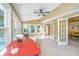 Sunroom with French doors leading to living area at 181 Pekoe Ct, Summerville, SC 29483