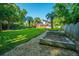 Backyard with raised garden beds and grassy lawn at 181 Pekoe Ct, Summerville, SC 29483