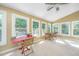 Sunroom with multiple windows and workspace at 181 Pekoe Ct, Summerville, SC 29483