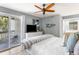 Bedroom with king-size bed and access to a private balcony at 1637 Live Oak Park, Seabrook Island, SC 29455