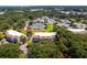 Aerial view of community and tennis courts at 1637 Live Oak Park, Seabrook Island, SC 29455