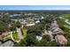 Aerial view showing community pool, tennis courts, and residential buildings at 1637 Live Oak Park, Seabrook Island, SC 29455