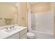 Clean bathroom with shower/tub combo and white vanity at 1025 Riverland Woods Pl # 610, Charleston, SC 29412