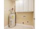 Laundry room with cabinets, water heater and hookups at 1025 Riverland Woods Pl # 610, Charleston, SC 29412
