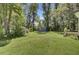 Large backyard with trampoline and storage shed at 1586 Highway 15, Saint George, SC 29477