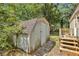 Small yard with shed and steps at 137 Thelma Dr, Summerville, SC 29485