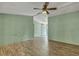 Spacious living room with wood flooring and ceiling fan at 137 Thelma Dr, Summerville, SC 29485