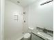 Clean bathroom with subway tile shower and granite vanity at 102 Whitesville Rd, Moncks Corner, SC 29461