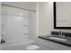 Clean bathroom with a shower/tub combo and modern vanity at 386 Tupelo Lake Dr, Summerville, SC 29486
