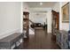 Bright entry hall with hardwood floors and views into living room at 386 Tupelo Lake Dr, Summerville, SC 29486