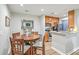 Small dining area with round table and four chairs at 266 Alexandra Dr # 15, Mount Pleasant, SC 29464