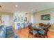 Kitchen and dining area with hardwood floors and a glass table at 5911 Steward St # 14, Hanahan, SC 29410