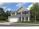 Two story house with gray siding, white garage door, and landscaping at 361 Wappoo Trace Ln, Summerville, SC 29486