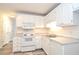 White kitchen with updated appliances and laminate flooring at 1910 Tropicana Rd # 9-B, North Charleston, SC 29406