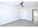 Light and airy bedroom featuring a ceiling fan and ample closet space at 1910 Tropicana Rd # 9-B, North Charleston, SC 29406