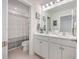 Bright bathroom with double vanity, shower, and modern fixtures at 612 S Pointe Blvd, Summerville, SC 29483