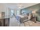 Bedroom with king bed and dark green accent wall at 612 S Pointe Blvd, Summerville, SC 29483