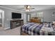 Bedroom with fireplace and rustic wood furniture at 316 Bay Village Ln, Moncks Corner, SC 29461
