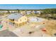 Aerial view of a community pool under construction, adjacent to new homes at 1663 Cultivation Ln # 455, Mount Pleasant, SC 29466