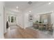 Dining room with hardwood floors and a rustic wooden table at 1663 Cultivation Ln # 455, Mount Pleasant, SC 29466