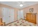Well-lit bedroom with a queen bed and double door closet at 2851 Curran Pl, Mount Pleasant, SC 29466