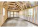 Unfinished interior of a large shed at 598 Maple Branch Rd, Reevesville, SC 29471