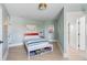 Light blue bedroom with built-in storage under bed at 228 Haddrell St, Mount Pleasant, SC 29464