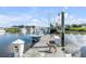 Wooden dock with boats and wildlife at 228 Haddrell St, Mount Pleasant, SC 29464
