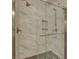 Large walk-in shower with marble tile and dual shower heads at 1443 Cambridge Lakes Dr, Mount Pleasant, SC 29464