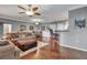 Living room with hardwood floors and neutral decor at 1443 Cambridge Lakes Dr, Mount Pleasant, SC 29464